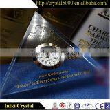 Elegant 3d Laser Engraved Decorative Crystal Wall Clock