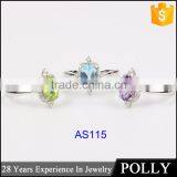 EU/US 6mm 10mm Size Womens Ring Solid 925 Sterling Silver Ring CZ Micro Paved Wholesale Fashion Engagement Ring thumbnail-1