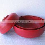 Set of 3 Spun Bamboo Bowl thumbnail-1