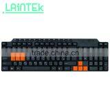 Full Black Colour Cheapest Desktop Best Multimedia Wired USB Keyboard thumbnail-1