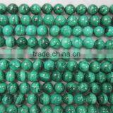 A Grade Grean Color Malachite Loose Gemstone Round Beads thumbnail-1