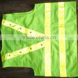 Road Safety 100%polyester Green Reflective Running Vest