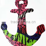 Heat Iron Transfer Colorful Sequins ANCHOR Patch Applique for Sewing,Crafts, Embellishments/Rhinestone Sequin Appliques