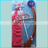 High Quality Europe and America Hot Selling Snowflakes Wand+ Crown+ Gloves+ Wig Set for Girls Cosplay thumbnail-2