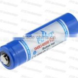 FEYATE 2013 best seller IMR 14500 battery 750mah 3.7v high drain li-mn rechargeable battery with batton top for ecig market
