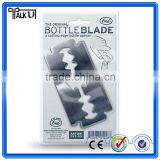 Funny Stainless Steel Metal Razor Blade Beer Bottle Opener/Metal razor blade bottle opener