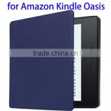 Leather Case for Amazon Kindle Oasis, with Three-folding Holder Back Cover for Amazon Kindle Oasis