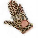 New Style Ladies Leopard Leather Gloves Sex Leather Driving Leather