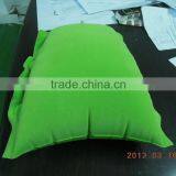 green inflatable travel pillows for living room, pvc reatangle pillow