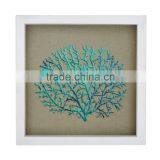 Framed sea fans wall shadow box art