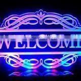 Multi Color Acrylic LED Welcome Signs Lamp Night Light Beer Bar Pub Business Decor