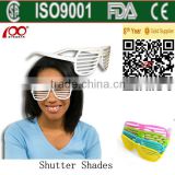 White shutter glasses party glasses cheap party glasses sunglasses with blinds SLOTTED EYEGLASSES
