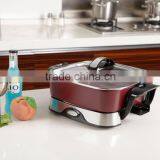 Square Electric Pan Skillet Multi Cooker Cooking Appliance