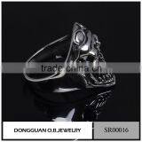 925 Sterling Silver Mirco Setting Skull Man Ring/Men Gay Stainless Steel The Expendables Skull Ring thumbnail-2