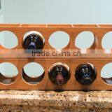Custom Attractive Design Simple Elegant Storage Bamboo Wooden Stackable Wine Rack Holder Display thumbnail-3