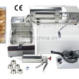 (4 in 1) Commercial 5L Manual Spanish Churros Machine + 6L 110v 220v Electric Deep Fryer + 1L Filling Machine + Chocolate Melter
