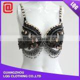 DS011 new design sexy carnival party sequin dance costume, dance performance bra & hip belt ballroom costume