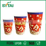 Custom printed recycled popcorn bucket cups