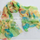 Printed Silk Chiffon Long Scarves thumbnail-1