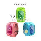 GPS Tracker Watch for Kids Safe GPS Watch GSM Wifi Wristwatch Y3 SOS Call Finder Locator Tracker for Child Anti Lost Monitor