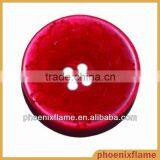 Attractive Resin Bright Red Emerald Color Button for Garments