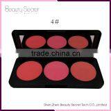 3 Colors Makeup Kit Blusher High Pigments Blusher Palette With Mirror thumbnail-1