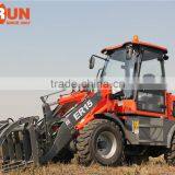 Qingdao Everun 1.5Ton Small Wheel Loader With Grapple Forks for Sale thumbnail-2