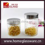 NICE PATTERN GLASS JAR TO STORAGE COCKIES & CANDY thumbnail-3