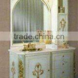 Elegant European Style Wooden Bathroom Cabinet(marble Top) thumbnail-1