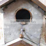 Antique Galvenized Metal Garden Bird House thumbnail-5