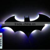 New Arrival Creative Bat Mirror Wall Lamp Batman Shape Mirror With Remote Control LED Colorful Lamp Decorative Mirror Lamp thumbnail-5