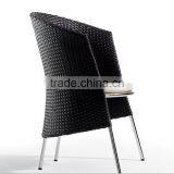 2017 Trade Assurance Modern Design Outdoor Synthetic Rattan Handmade Garden Line Compact Dining Table Set thumbnail-3