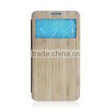 2015 New Real Wood Leather Wallet Flip Phone Case For Samsung Galaxy Note3,wood Flip Leather Case thumbnail-1
