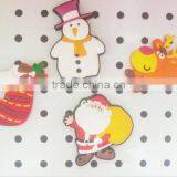 2015 silicone material promotional snowman label fridge magnet sticker