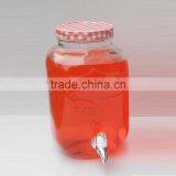 4L Huge Glass Jar With Tap for Beverage and Cold Juice thumbnail-2