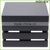Bamboo Food Display Crate Riser Black Storage Box Homex BSCI/Factory thumbnail-4