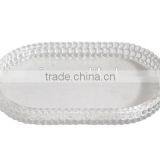 Bath Accessory Set Transparent Resin Round Towel Tray thumbnail-1