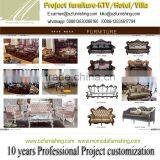 HM015 Antique Living Room Furniture of European Style Wooden Classical French Sofa Set thumbnail-1