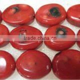 26*32mm Red Irregular Natural Coral Beads thumbnail-1