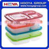 3-compartment Bento Lunch Box Containers Multifunctional BPA Free Plastic Lunch Box