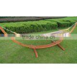 13FT Garden Patio Assembled ARC Double Cotton Hammock With Wood Stand thumbnail-3