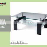 High Quality Living Room French Style Bentwood Glass Console Table thumbnail-6