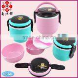 850ML Double Layers High Quality Round Plastic Bento Lunch Box