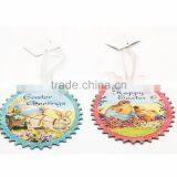 4 Style 4.375"x0.125"x5.5"H Different Color Paper Spring Bunny Print Hanger Handicrafts Animal Wall Plaque thumbnail-4