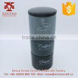 Wholesale Ceramic Black Tableware Stackable Mug Set With Rack thumbnail-5