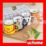 UCHOME High Quality Cartoon Ceramic Coffee Tea Milk Breakfast Cup Mug With Lid thumbnail-4