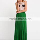 Boho Inspired Skirt Floral Crochet Pleated Skirts Women Long thumbnail-3