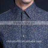 Fashion Long Sleeve Casual Design High Quality 100%Cotton Print Men Shirt thumbnail-6