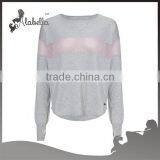 Lightgreymarl Cotton Breathable Top Assemble Knit Dance Jumper thumbnail-1