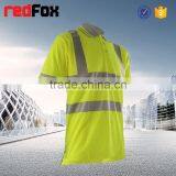 T-shirt With Aztec Print Short Sleeve Reflective Safety T-shirt for Worker Safety Yellow T-shirt thumbnail-2